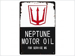 Plechová cedule Neptun Motor Oil, 20x30cm