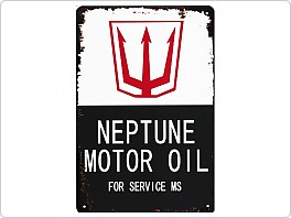 Plechová cedule Neptun Motor Oil, 20x30cm