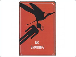 Plechová cedule NO SMOKING, 20x30cm