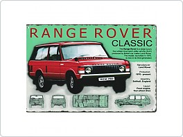 Plechová cedule Range Rover, 20x30cm