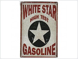 Plechová cedule White Star Gasoline, 20x30cm