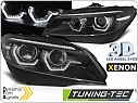 Přední světla BMW Z4, E89 2009-2013, LED angel eyes, DRL, černé SEQ