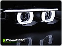Přední světla BMW E38, 1994-2001, 3D LED angel eyes, černé