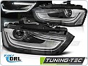 Přední světlomety s denními světly (DRL) černé pro AUDI A4 B8 2012-2015