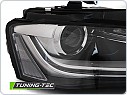 Přední světlomety s denními světly (DRL) černé pro AUDI A4 B8 2012-2015
