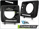 Rámy světlometů s denním svícením, Mercedes W461, W463, 2001-2012, LED DRL, černé