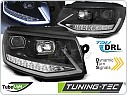 Přední světla, světlomety, lampy VW T6 2015-2019, DRL, Tube Light, dynamické, chromovo-černé