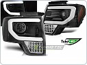 Přední světla, světlomety, lampy Ford F150 MK12, 2008-2014, Tube Light, černé