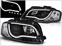 Přední světla AUDI A3 8P 2003-2008, TUBE LIGHT, Černé