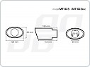 Koncovka výfuku, MT 023BLC ovál 120x68mm