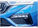 Lemy sání vzduchu, ABS černé lesklé, klavírlak, Škoda Octavia IV RS, 2020-