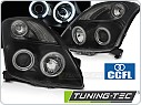 Přední světla, světlomety, lampy Suzuki Swift, 2005-2010, CCFL, Angel Eyes, černé