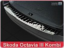 Kryt zadního nárazníku, NEREZ AVISA, ŠKODA OCTAVIA III. 2017-2020 (COMBI, CHROM)