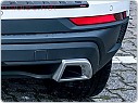 Koncovky výfuku Škoda Karoq facelift, Alu Brusch imitace.