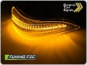 Boční blinkry na zpětná zrcátka, Toyota Yaris III 2011-2019, LED, SEQ, bílé