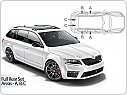 Sluneční clony Privacy Shades, sada Škoda Octavia 3. combi 