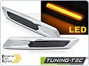 Boční LED dynamické blinkry BMW F10, F11, 2010-2013, stříbrné, kouřové, SEQ