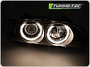 Přední světlomety, světla, lampy BMW E39 LCI, 2000-2003, Angel Eyes, XENON, černé