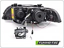 Přední světlomety, světla, lampy BMW E39 LCI, 2000-2003, Angel Eyes, XENON, černé