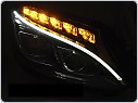 Přední světlomety Mercedes W205 2014-2018, TRUE DRL, černé