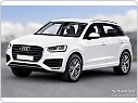 Kryt zadního nárazníku, NEREZ AVISA, AUDI Q2 2016-2020 (CARBON)