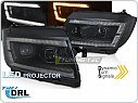 Přední světla, světlomety, lampy VW Crafter II 2017-, DRL, SEQ, kouřové LPVWV9