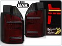 Zadní LED světla, světlomety, lampy VW T6, 2015-2019, OEM žárovky, SEQ, červené kouřové