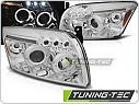 Přední světla, světlomety, lampy Dodge Caliber 2006-2012, Angel Eyes, chrom