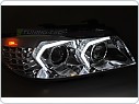 Přední xenonové světlomety, světla, lampy BMW E90, E91 LCI, 2009-2011, LED, chromové