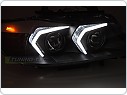 Přední xenonové světlomety, světla, lampy BMW E90, E91 LCI, 2009-2011, LED, černé