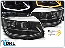 Přední LED světla, světlomety, lampy VW T6, 2015-2019, SEQ, černé lpvwx7