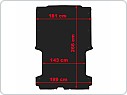 Gumová podlaha do kufru Peugeot Boxer, Citroen Jumper, Fiat Ducato 2006- verze L1