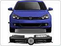JOM přední maska VW Golf 6 (VI, 08-12) - černá lesklá