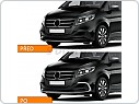 Chromová nerezová lišta na nárazník Mercedes Vito W447 facelift 2024-