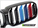 Přední maska, ledvinky BMW G30, G31, černá lesklá + trikolora, GRBMN1