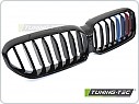 Přední maska, ledvinky BMW G30, G31 LCI 2020-2023, černá lesklá + trikolora, GRBMN4
