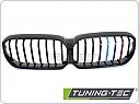 Přední maska, ledvinky BMW G30, G31 LCI 2020-2023, černá lesklá + trikolora, GRBMN4