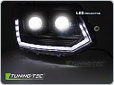 Přední světlomety, světla, lampy Volkswagen T5, 2010-2015. TRU TUBE DRL, black LPVWY8