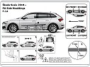 Ochranné boční lišty dveří Škoda Scala, typ 14