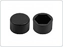Kryty šroubů silikonové, 17mm, černé matné, 20ks