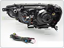 Přední světla, světlomety, lampy Mitsubishi Lancer 8, 2008-2016, TubeLight, DRL, černé