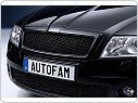 Maska Milotec Škoda Octavia 2, 2004-2008, s černou kovovou mřížkou