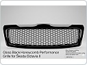 Maska Milotec Škoda Octavia 2, 2004-2008, s černou kovovou mřížkou