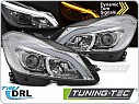 PŘEDNÍ SVĚTLA MERCEDES C W204, 2011-2014, LED TUBE, DRL, SEQ, LPMEF2 chrom