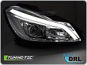 PŘEDNÍ SVĚTLA MERCEDES C W204, 2011-2014, LED TUBE, DRL, SEQ, LPMEF2 chrom