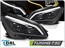 PŘEDNÍ SVĚTLA MERCEDES C W204, 2011-2014, LED TUBE, DRL, SEQ, LPMEF4 černé lesklé