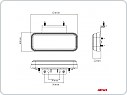 Obrysové světlo LED, OM02 12-24V, bílá barva