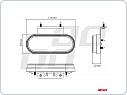 Obrysové světlo LED, OM01 12-24V, bílá barva