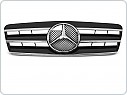 Přední maska Mercedes CLK W208, 1992-2002, CL Style, černá, chrom, grme21