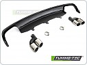 Zadní difuzor AUDI A6 C7 2011-2014, SPORT S-STYLE, Twin outlet, stříbrná